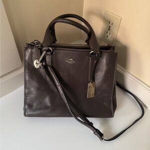 Coach Smooth Leather Crosby Carryall Mink 33545